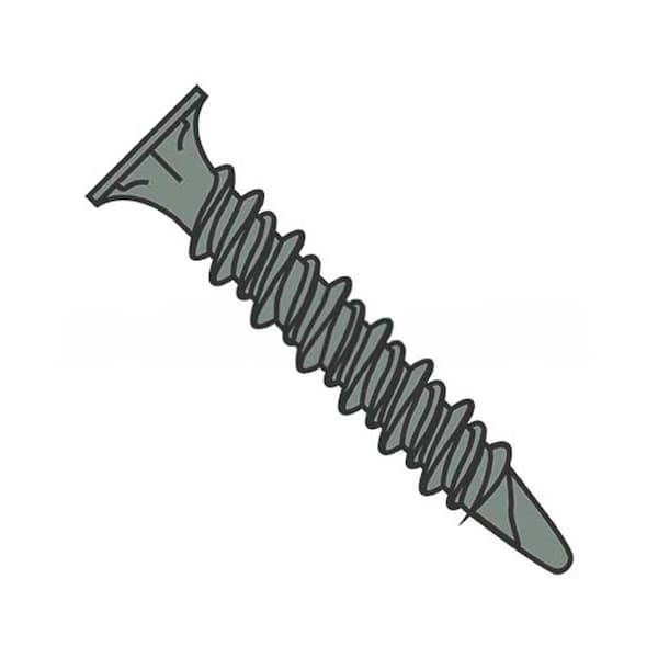 Usa Industrials Self-Drilling Screw, #8-15 x 1-1/4 in, Green Ceramic Steel Wafer Head Phillips Drive BULK-SCRW-10461 - main